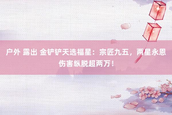 户外 露出 金铲铲天选福星：宗匠九五，两星永恩伤害纵脱超两万！